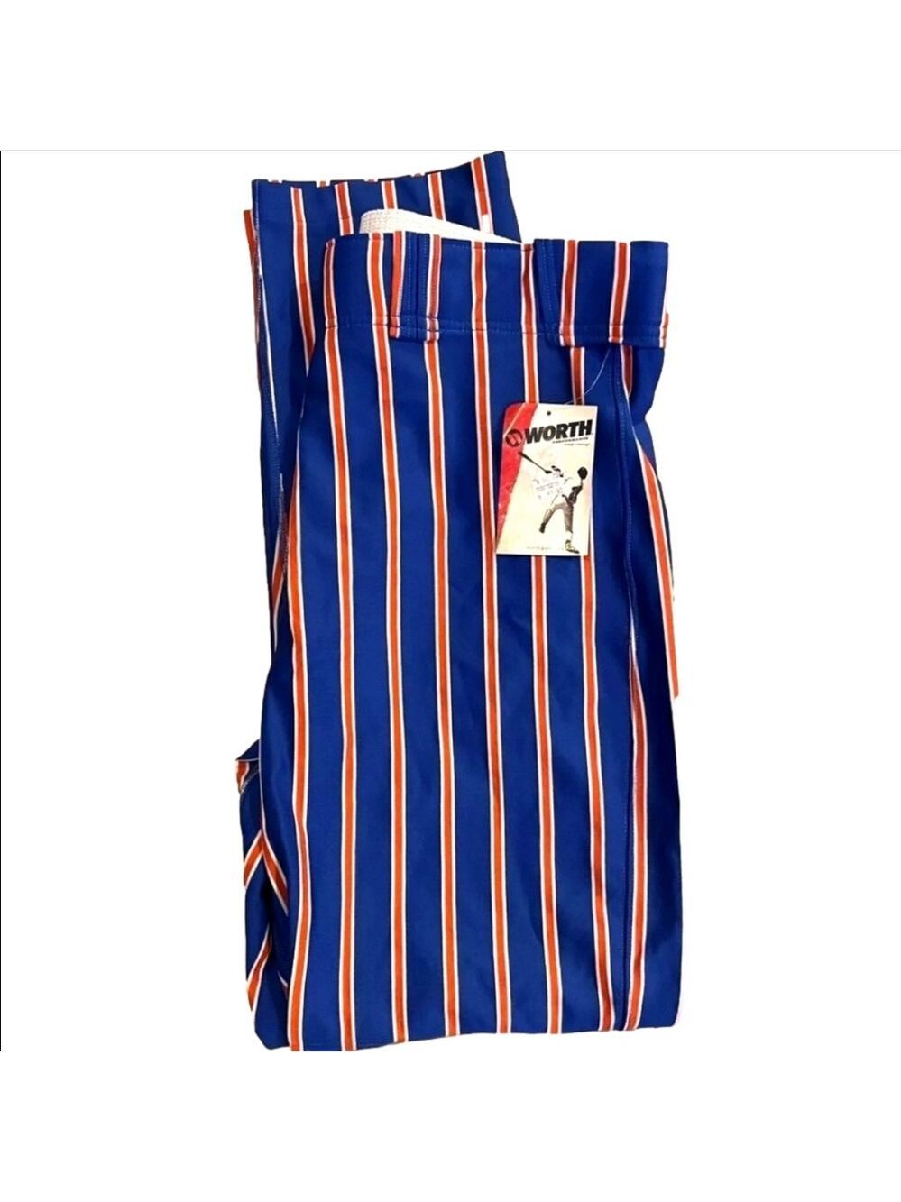 New Worth Baseball Or Softball Pants Blue Orange Red and White Pinstrips Unisex